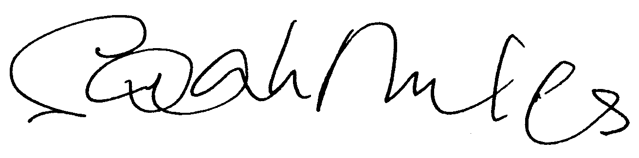 Sarah Miles autograph facsimile