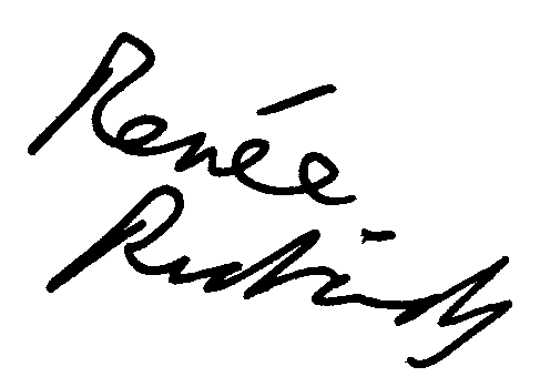 Renee Richards autograph facsimile