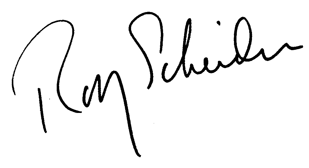 Roy Scheider autograph facsimile