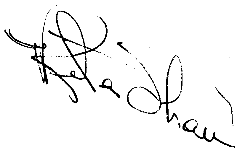 Reta Shaw autograph facsimile